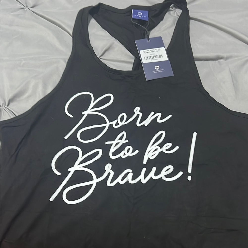 Born to be Brave Black Tank Top